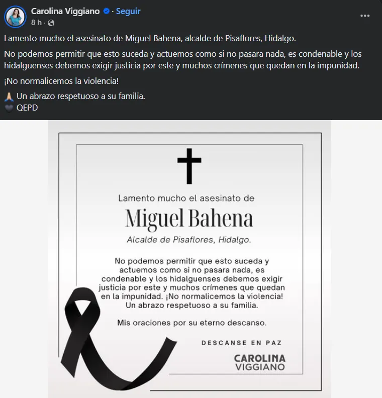 Asesinan al alcalde de Pisaflores en Hidalgo: autoridades exigen justicia inmediata