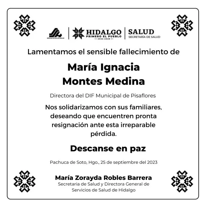 Muere en accidente automovilístico directora del DIF de Pisaflores