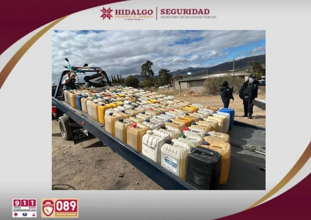 Hidalgo cierra 2025: aseguran combustible, droga y vehículos