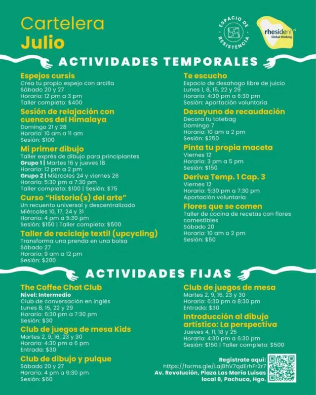 Historia del arte, expresión y relajación, ofrece Rhesident Org en julio