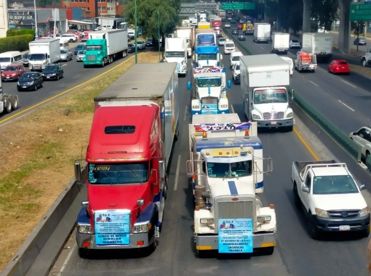 ¿La marcha de transportistas hacia el Zócalo de la CDMX afecta la México-Pachuca? Te decimos