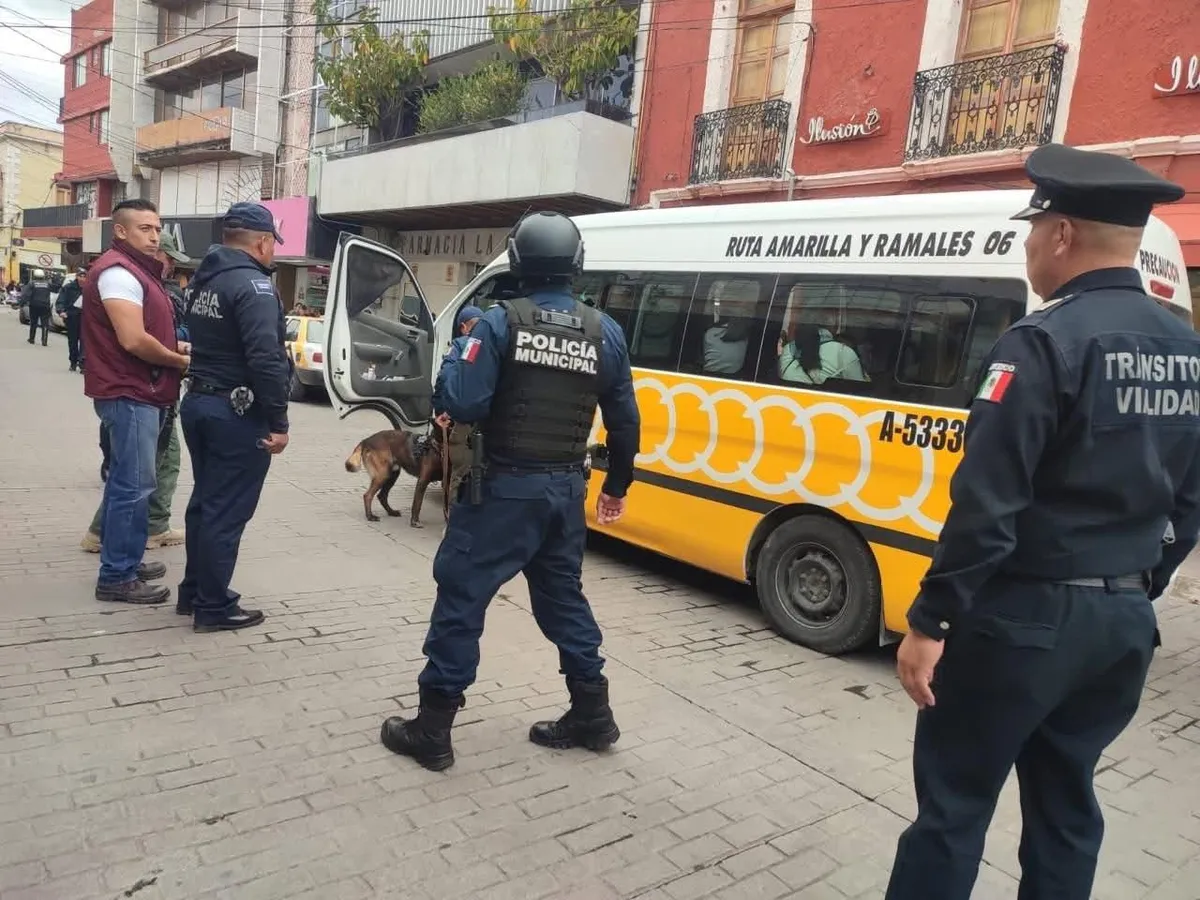 Pachuca activa operativo para proteger a usuarios del transporte público