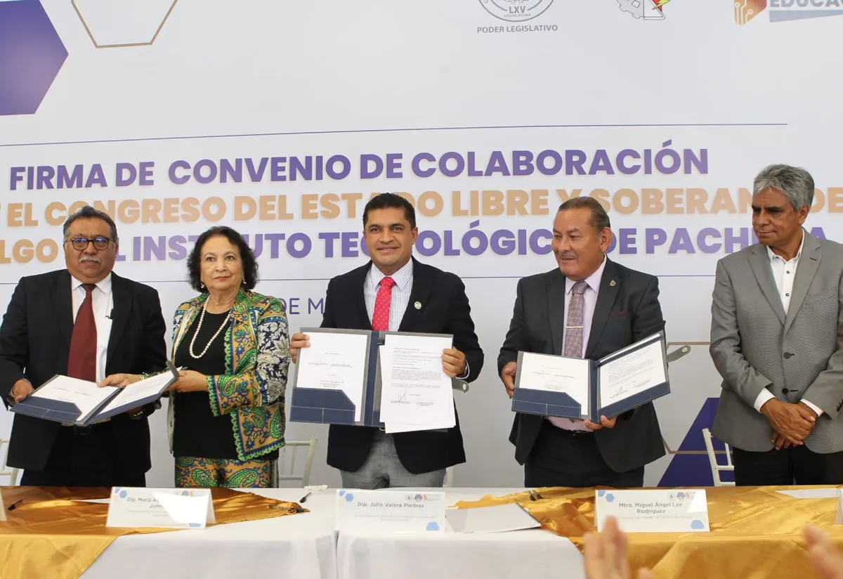 Congreso local y Tec de Pachuca firman convenio de colaboración