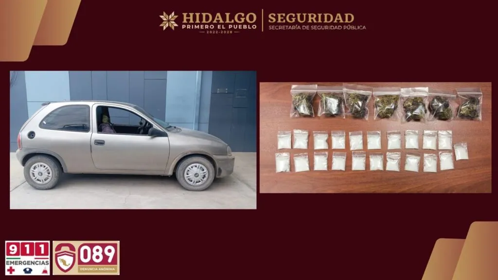 Detienen a hombre tras robo de auto con patrulla en Hidalgo