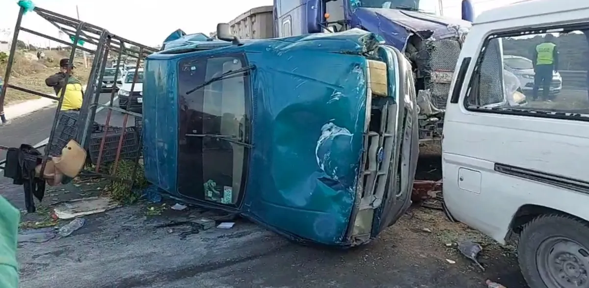 Carretera Jorobas-Tula: se registra aparatosa carambola