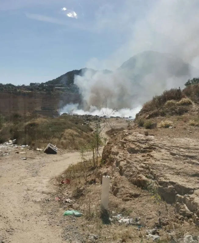 Reportan incendio en el cerro de El Chilelete