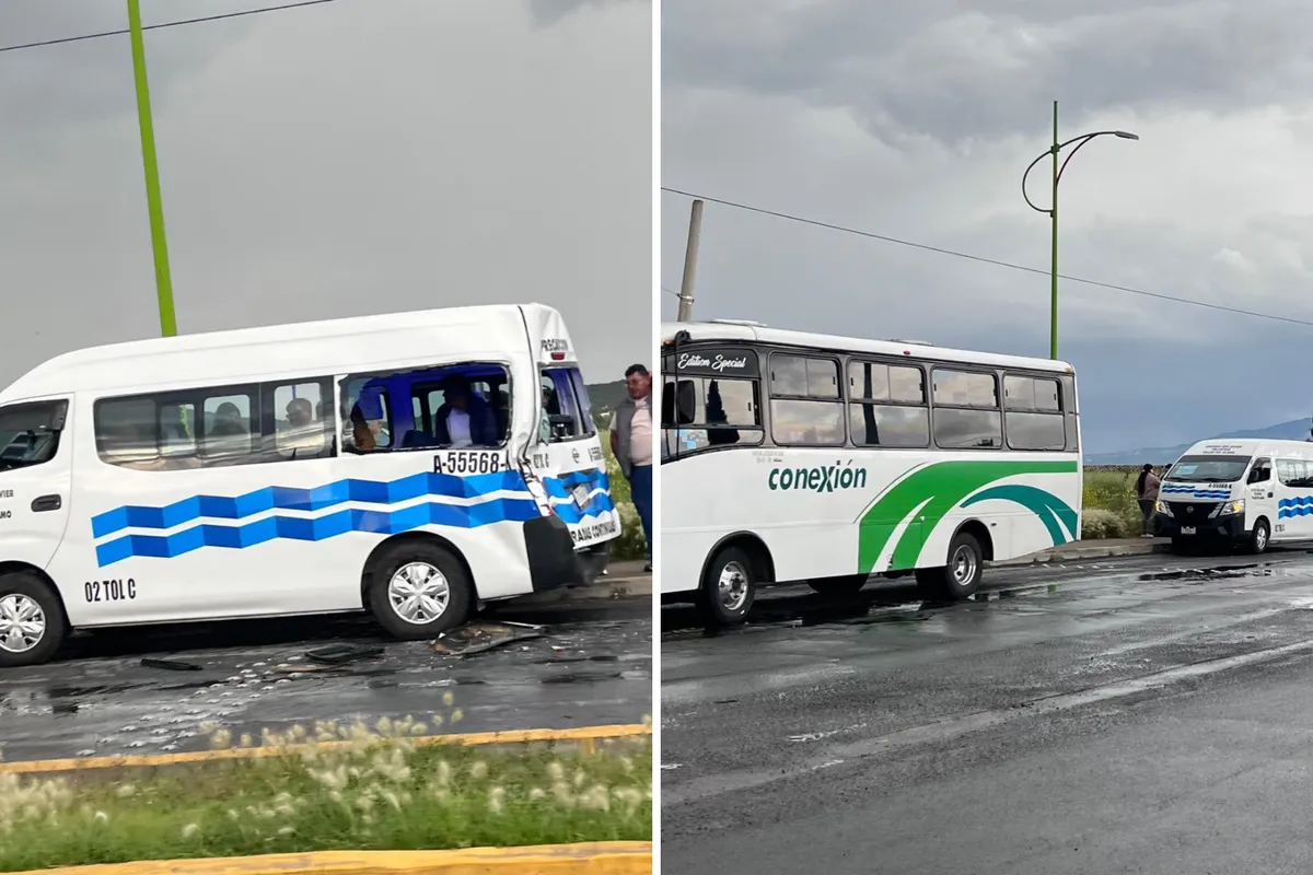 Protección Civil atendió a pasajeros heridos en fuerte percance registrado en Tolcayuca.