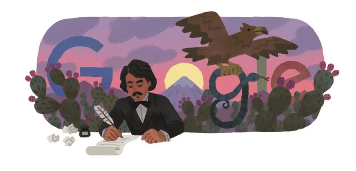 Doodle conmemora el natalicio de Francisco González Bocanegra