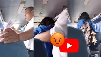 Usuarios difundieron un video en el que se observa una agresión dentro de un autobús en la terminal de Zimapán.