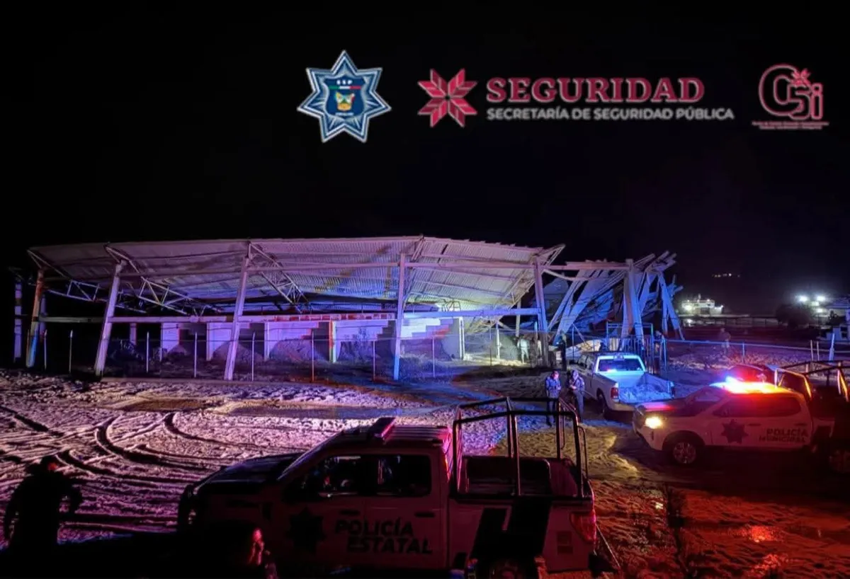 Colpasa techo del Lienzo Charro de Zapotlán de Juárez por lluvias