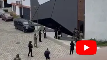 Operativo de Defensa, Semar y FGR en una residencia de La Toscana, Tulancingo, relacionada con la investigación contra la familia Rivera Parrazales.