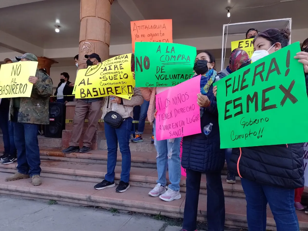 Inconformes interpondrán queja en CDHEH por relleno sanitario en Atitalaquia