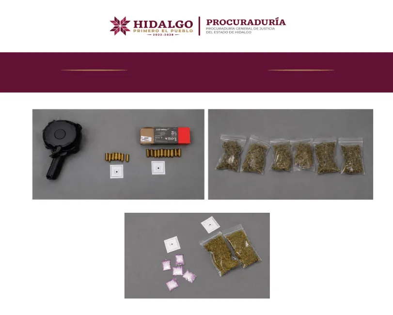Cateo en Tula deja dos detenidos, armas y presuntas drogas aseguradas