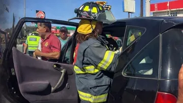 Cuerpos de emergencia atienden accidente en la carretera Sahagún–Pachuca.