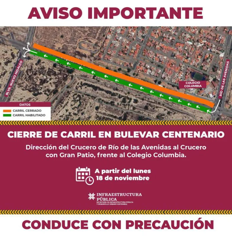 Atención: nuevos cierres y cambios en el bulevar Centenario. ¡Toma precauciones!