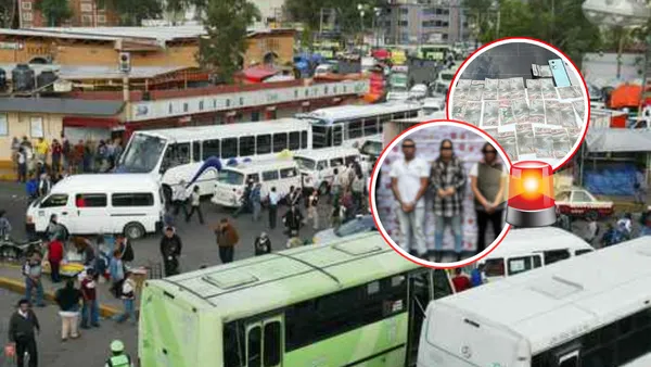 Tres integrantes de “Los Negros”, banda de extorsionadores de choferes, fueron detenidos en Indios Verdes por cobrar cuotas ilegales a rutas del Edomex.