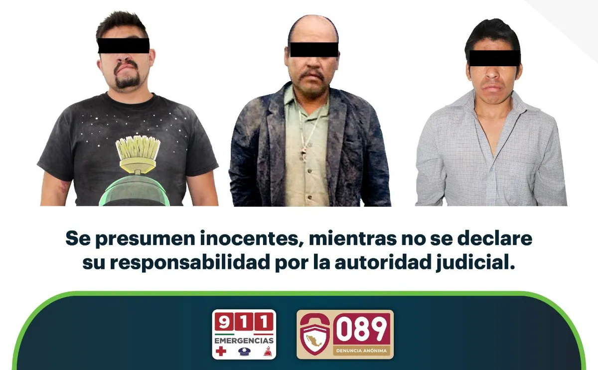 Atrapan a presuntos ladrones de llantas en Mineral de la Reforma