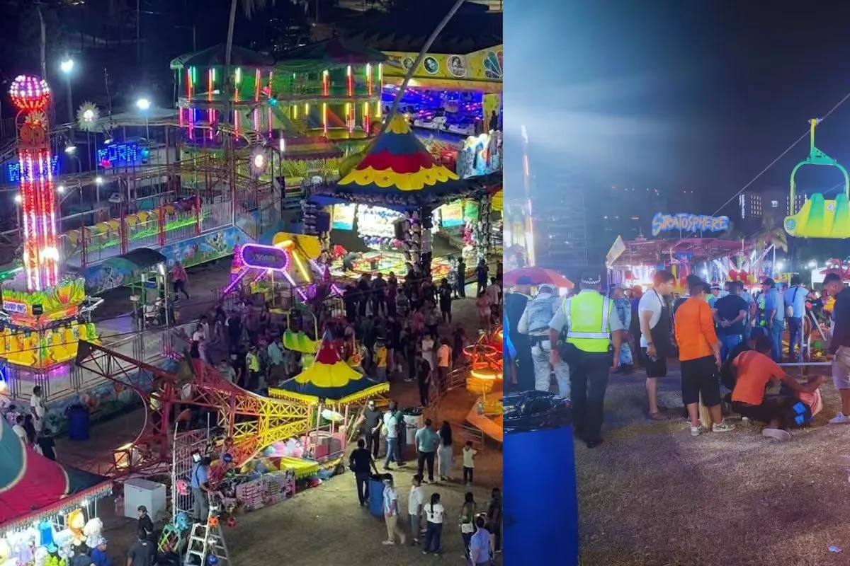 VIDEO | En Acapulco colapsa juego mecánico; hay 2 heridos