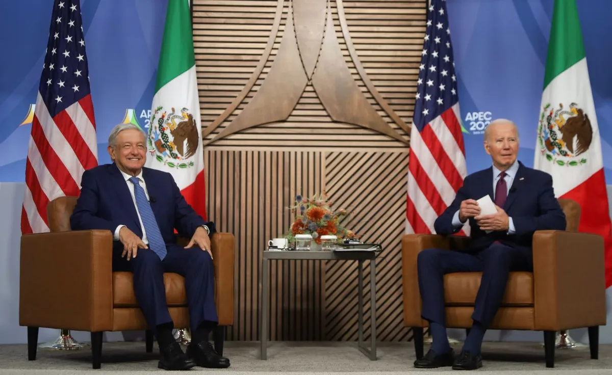 Foto de AMLO y Joe Biden