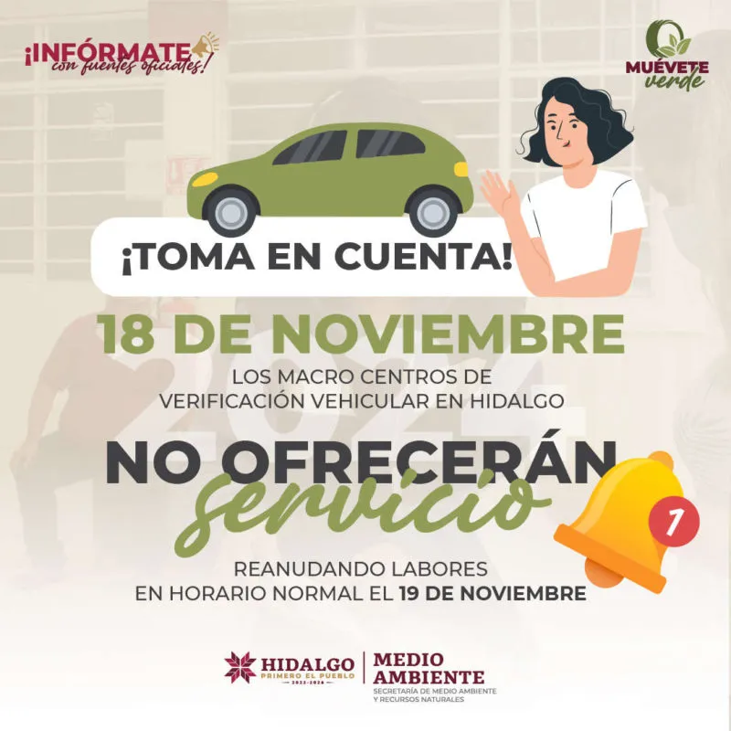 ¡Últimos días para la Verificación Vehicular en Hidalgo 2024! Evita sanciones y agenda tu cita