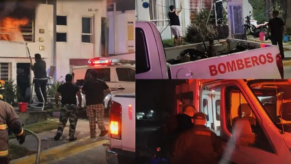 Elementos de Protección Civil atienden incendio en vivienda de Héroes Sadasi.