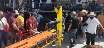 Cae lona en feria gastronómica de Santiago de Anaya, reportan 4 lesionados