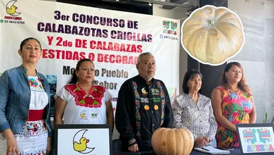 Calabazas gigantes y decoradas en concurso de la Laguna de Atezca, Molango.