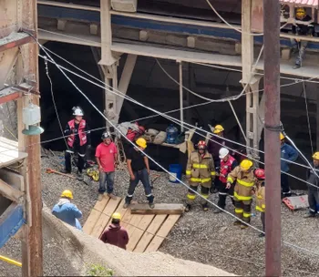 Instalaciones de la mina de Loreto en Pachuca, donde se reportó una emergencia con dos trabajadores.