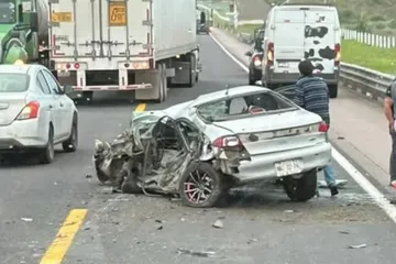 Accidente vial en la carretera México-Tuxpan deja una mujer sin vida