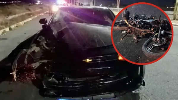 Accidente vial con motociclista en zona industrial