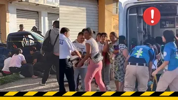 Vecinos hacen coperacha para pagar ambulancia y ayudar a heridos tras accidente en el Bulevar Minero de Pachuca.