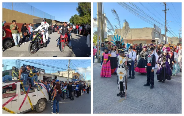 Tlaxcoapan celebra Día de Muertos con desfile de catrines y catrinas