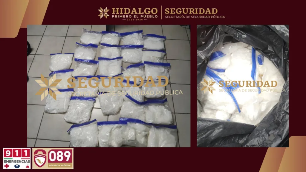 Tula: Decomisan 27 kilos de droga; hay dos detenidos