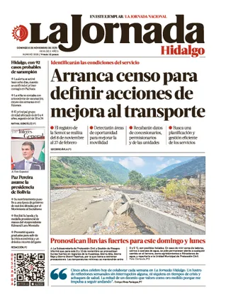 La Jornada Hidalgo | 09 de noviembre de 2025