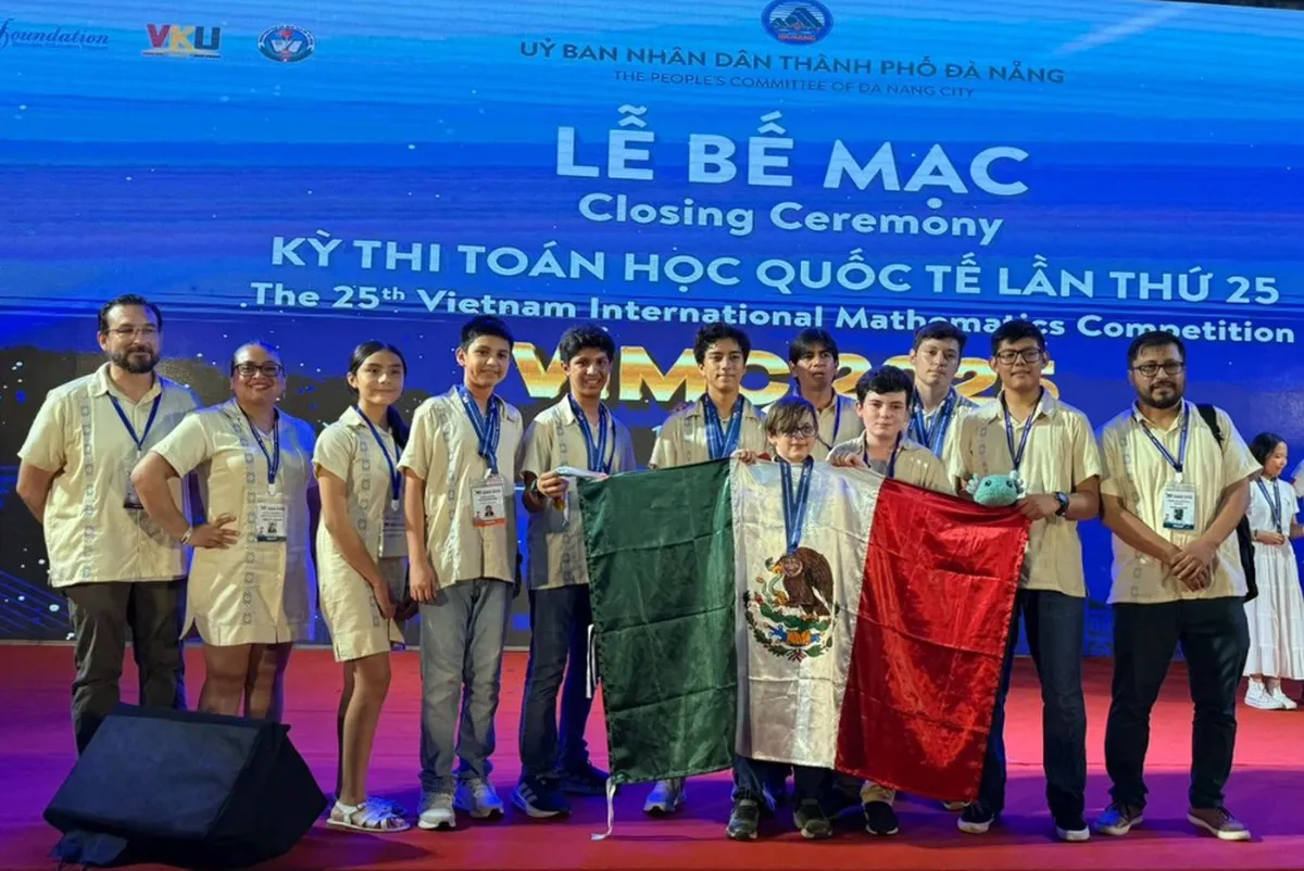 México obtiene medalla de plata en primaria y bronce en secundaria en competencia internacional de matemáticas en Vietnam.