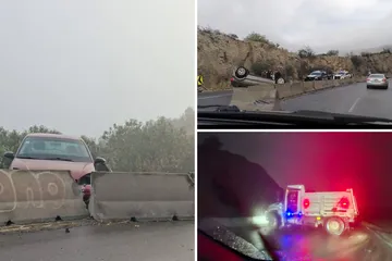 Tráfico y movilización de emergencia tras múltiples percances en el Corredor de la Montaña. Autoridades ya operan en la zona.