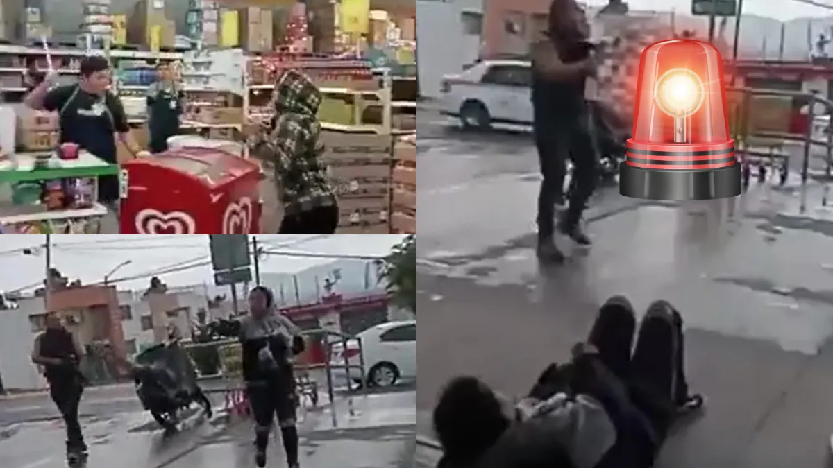 Policías disparan contra dos presuntas asaltantes en Aurrera de Tarímbaro; el momento quedó grabado en un video viral.