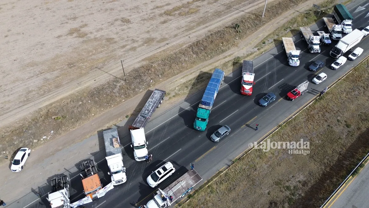 Bloqueos México-Pachuca: transportistas se manifiestan en diferentes puntos