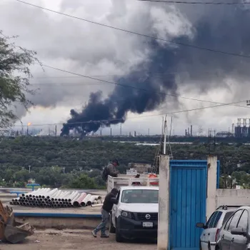 Humo negro en la refinería de Tula causa alarma este sábado; esto se sabe