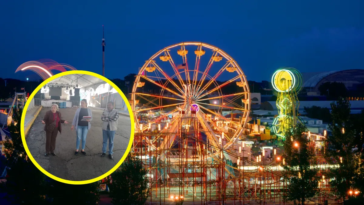 Vecinos inconformes frente a instalaciones de la Feria de los Angelitos en Tulancingo.