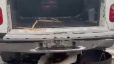 La camioneta chocó contra el puesto de comida provocando que un cazo hirviendo cayera sobre la menor