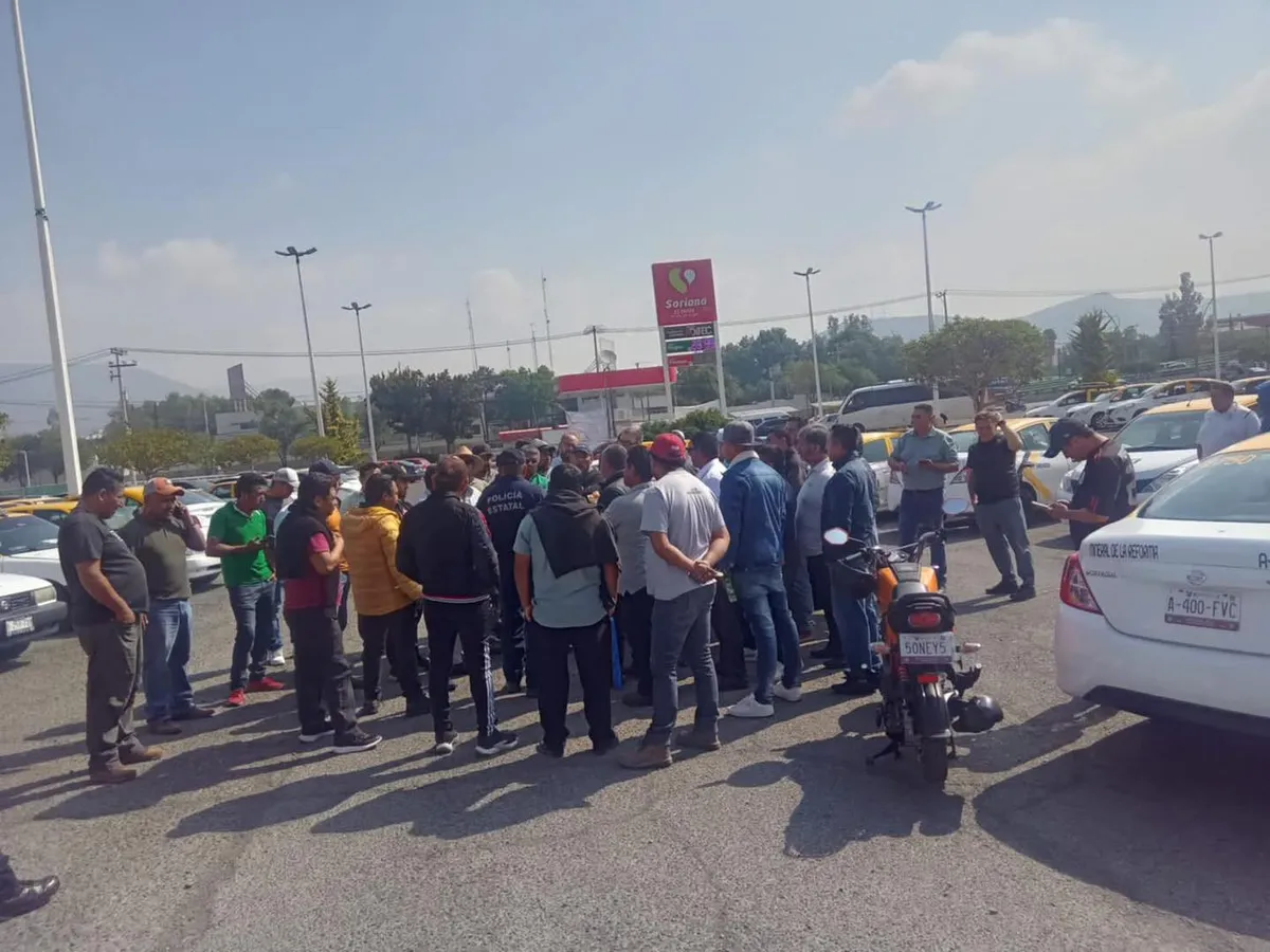 Movilización de Taxistas en Hidalgo: Exigen la localización de compañero desaparecido