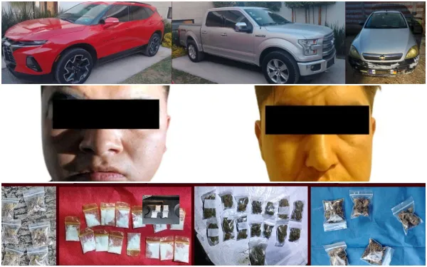 Evidencia de autopartes y droga asegurada por la SSPH en operativo en Cuautepec.