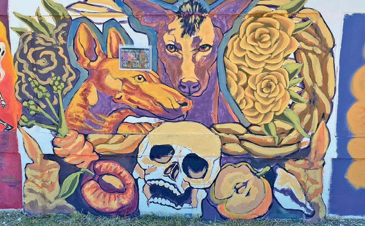 Murales por el Día de Muertos en Pachuca