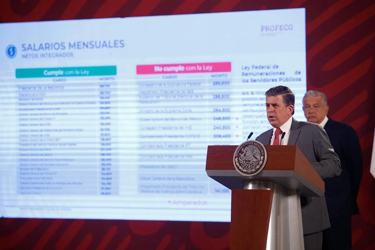 Profeco exhibe a funcionarios que ganan más que AMLO