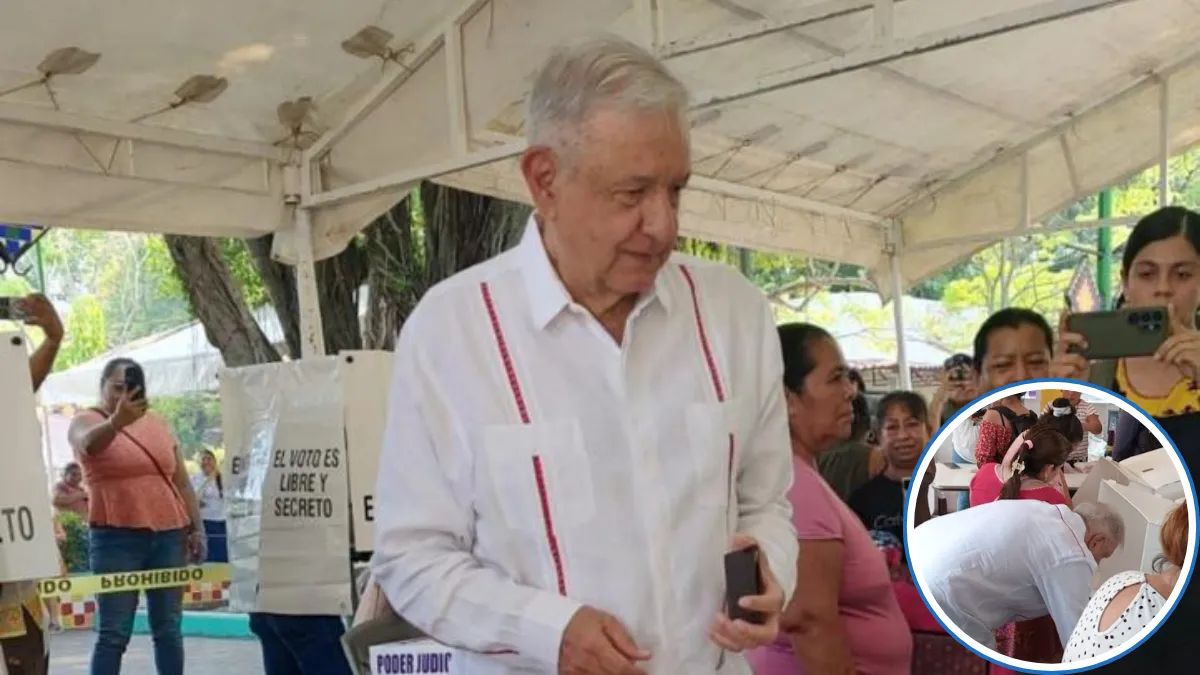 El expresidente López Obrador reapareció públicamente para emitir su voto.