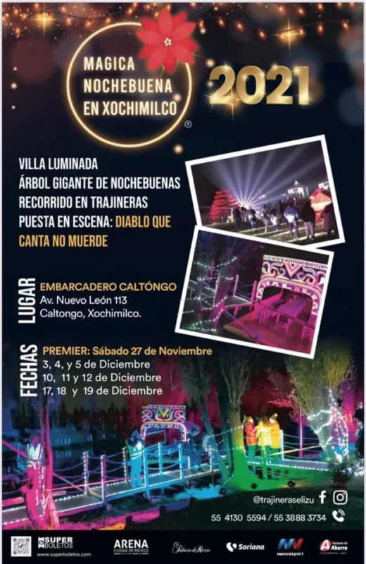 Villa iluminada en Xochimilco: checa lugar, precio y horario