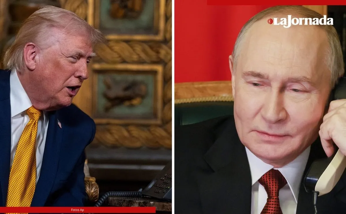 Trump pide a Putin acuerdo para fin de guerra con Ucrania en llamada telefónica