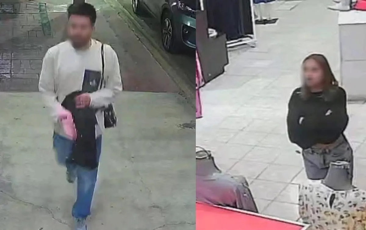 Captan a pareja robando ropa en tienda de Tizayuca