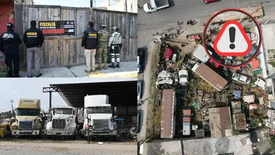 Autoridades federales y estatales participaron en la Operación Senda Edomex contra el robo al transporte de carga.